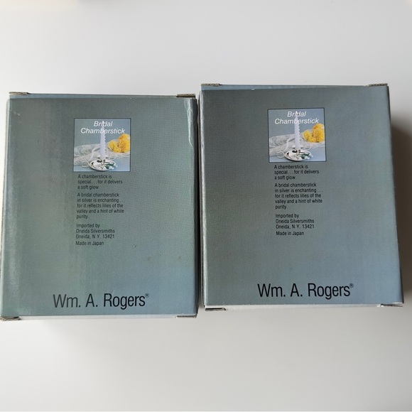 2 Vintage WM A Rogers Silverplated Bridal Chamberstick - Picture 4 of 7